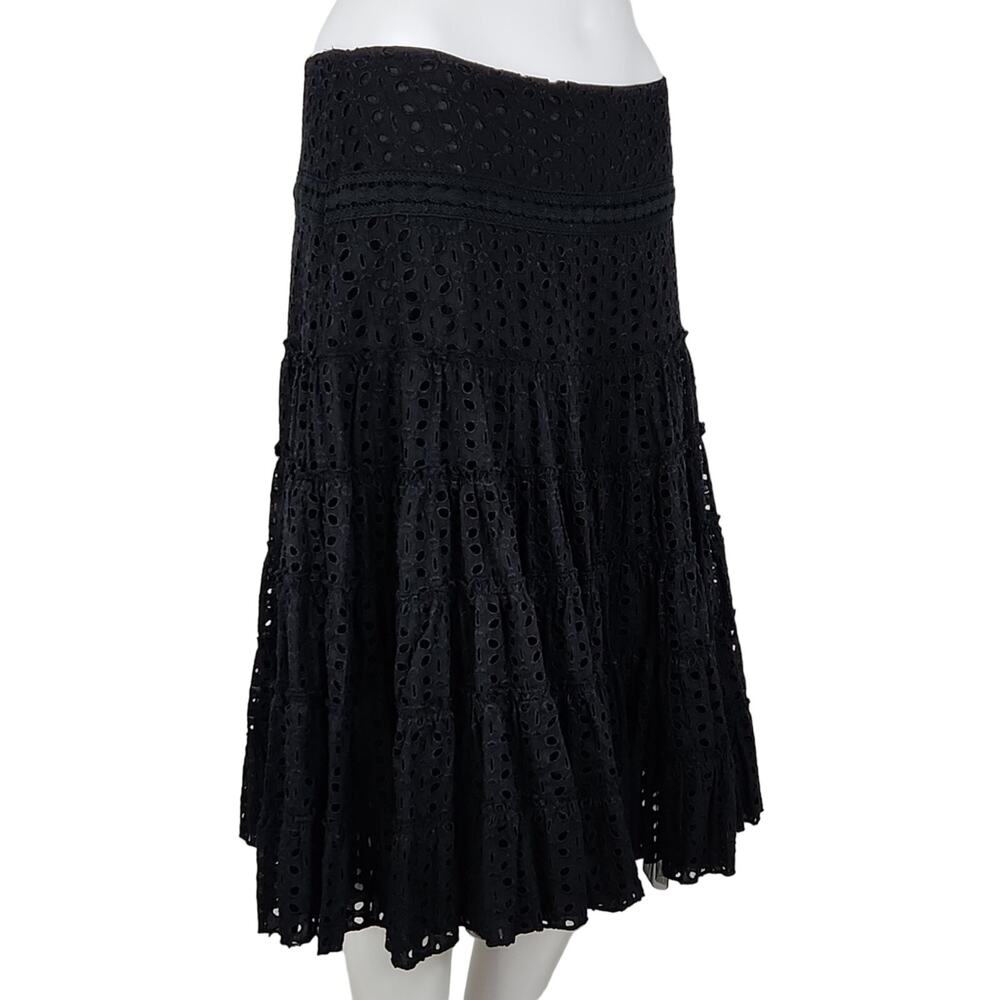 Aqua "Dimri" Eyelet Cotton Skirt Size Small - Picture 4 of 8